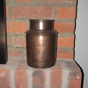 EUC Pottery Barn Copper Vase with lid
